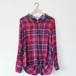 Lucky Brand Red & Blue Plaid Button Down